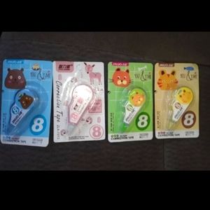 Animal Cartoon Kawaii Correction Tape Jinuo Bear, Deer, Cat Dog Cute Stationery